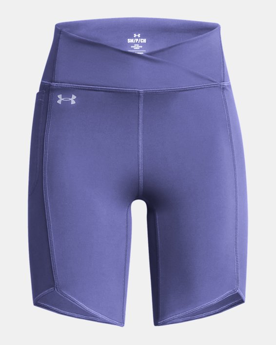 Women's UA Motion Crossover Bike Shorts in Purple image number 4